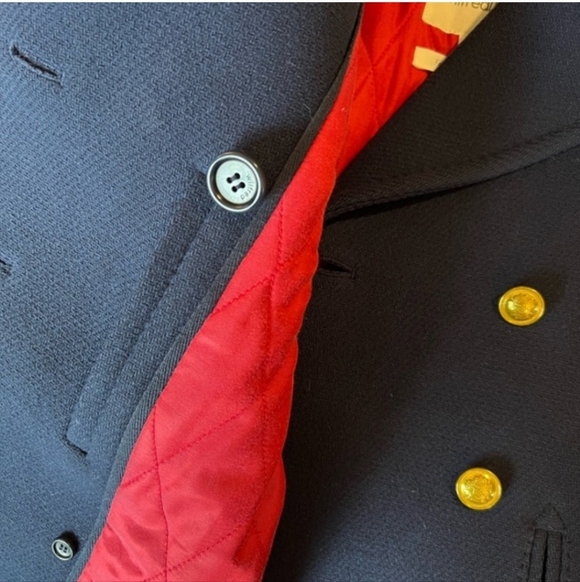 Wilfred 💙✨80% WOOL✨💙 Navy Blue Double-Breasted Women's Coat Jacket Blazer - Picture 3 of 9